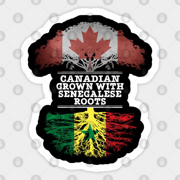 Canadian Grown With Senegalese Roots - Gift for Senegalese With Roots From Senegal Sticker by Country Flags